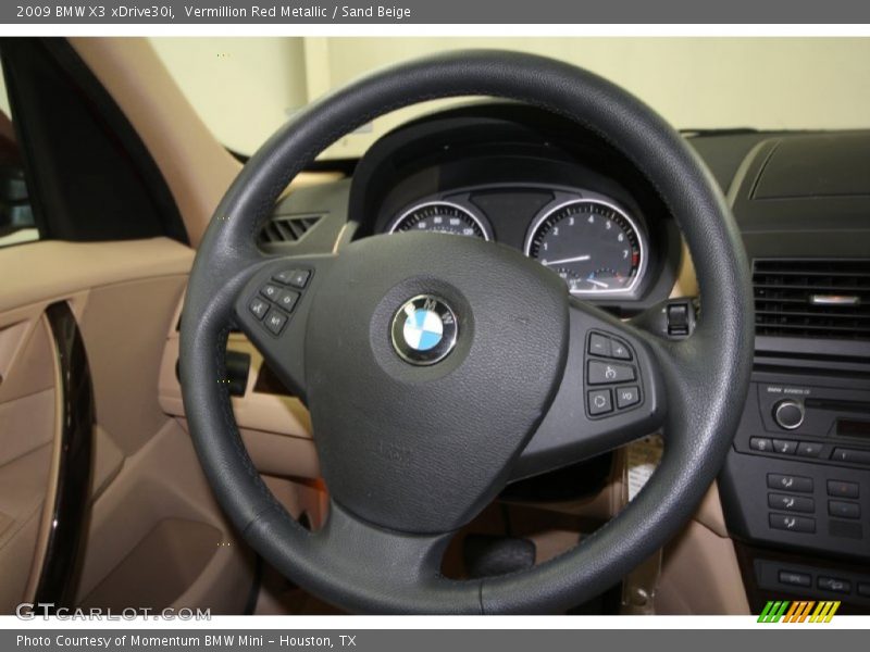 Vermillion Red Metallic / Sand Beige 2009 BMW X3 xDrive30i