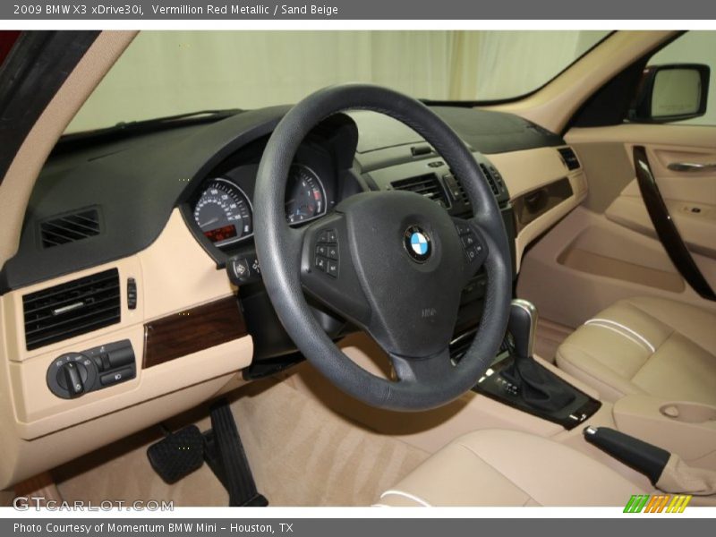 Vermillion Red Metallic / Sand Beige 2009 BMW X3 xDrive30i