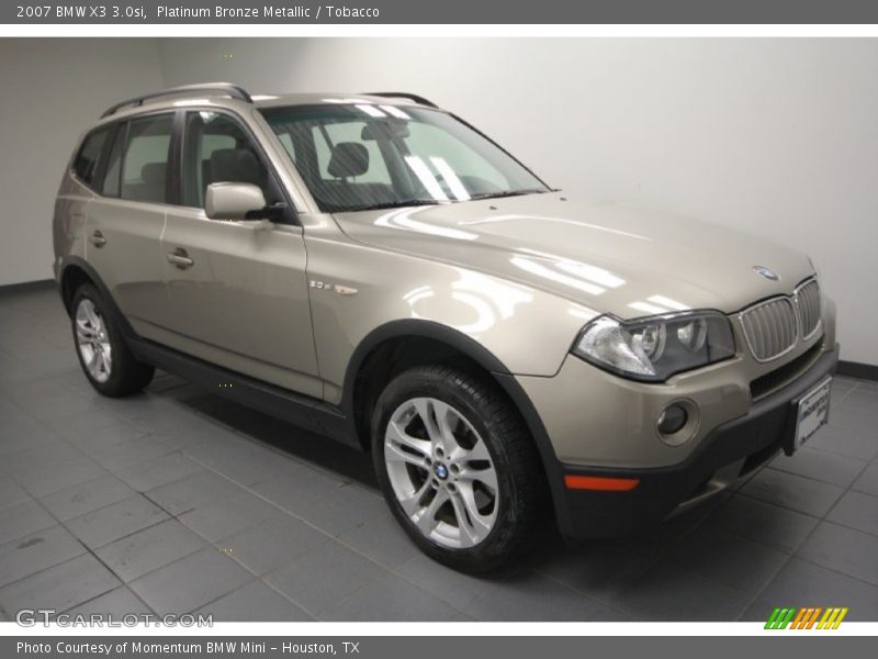 Platinum Bronze Metallic / Tobacco 2007 BMW X3 3.0si