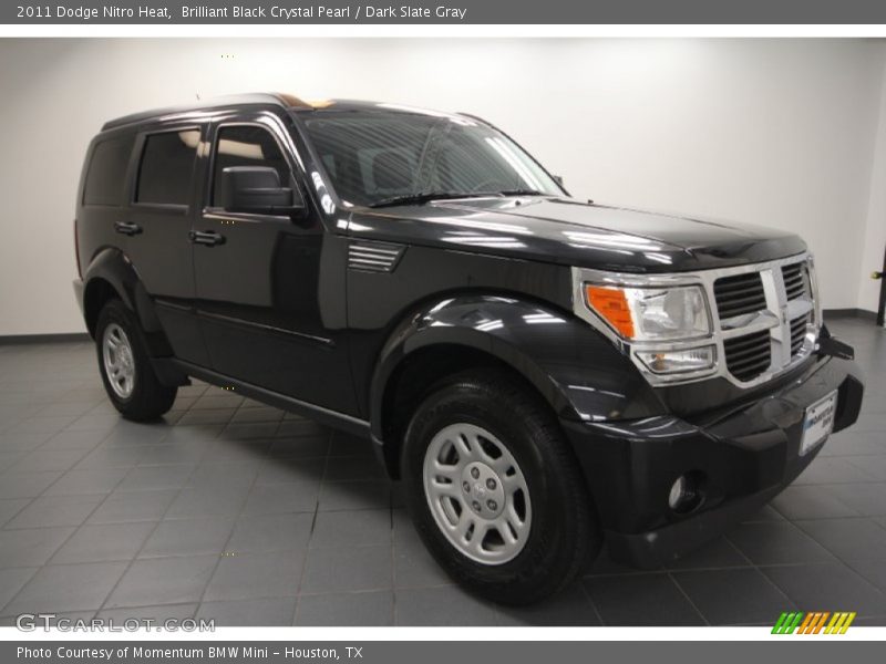 Brilliant Black Crystal Pearl / Dark Slate Gray 2011 Dodge Nitro Heat