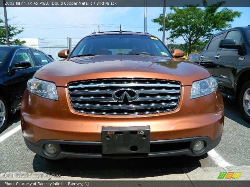 Liquid Copper Metallic / Brick/Black 2003 Infiniti FX 45 AWD