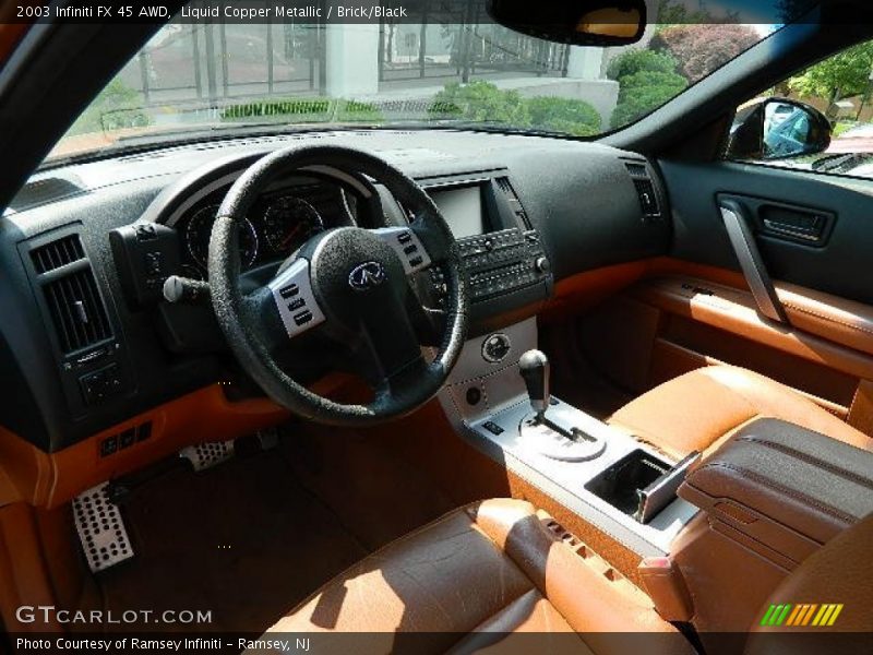 Liquid Copper Metallic / Brick/Black 2003 Infiniti FX 45 AWD