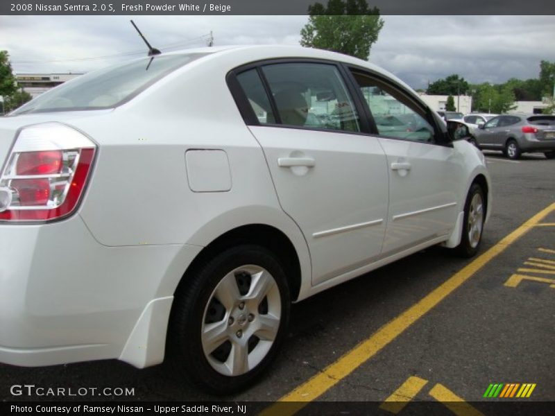 Fresh Powder White / Beige 2008 Nissan Sentra 2.0 S