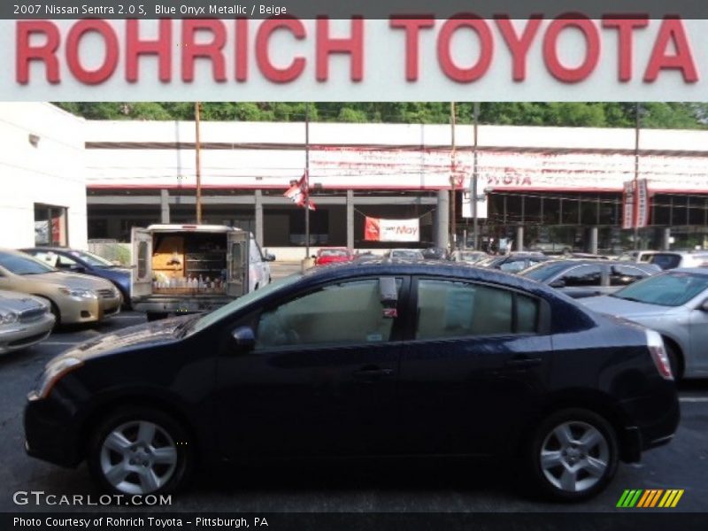 Blue Onyx Metallic / Beige 2007 Nissan Sentra 2.0 S