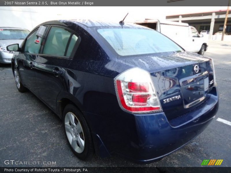 Blue Onyx Metallic / Beige 2007 Nissan Sentra 2.0 S