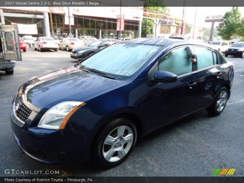 Blue Onyx Metallic / Beige 2007 Nissan Sentra 2.0 S