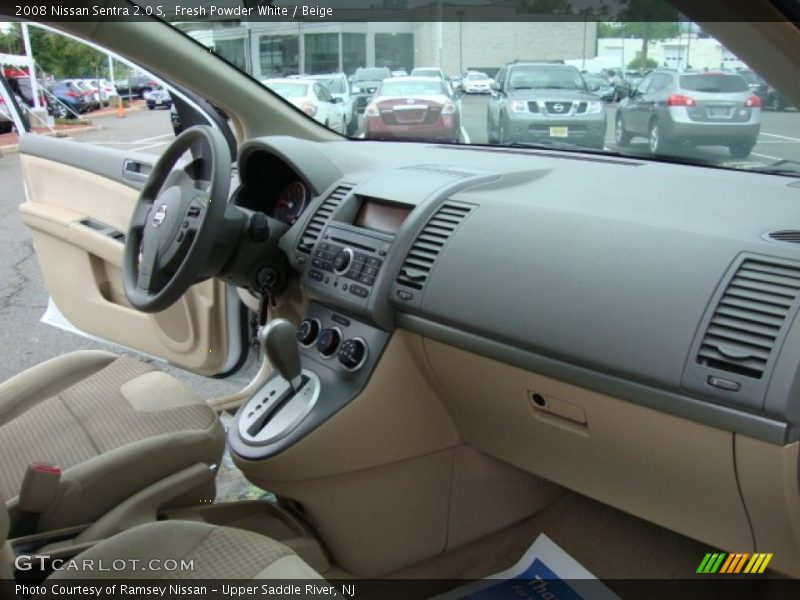 Fresh Powder White / Beige 2008 Nissan Sentra 2.0 S