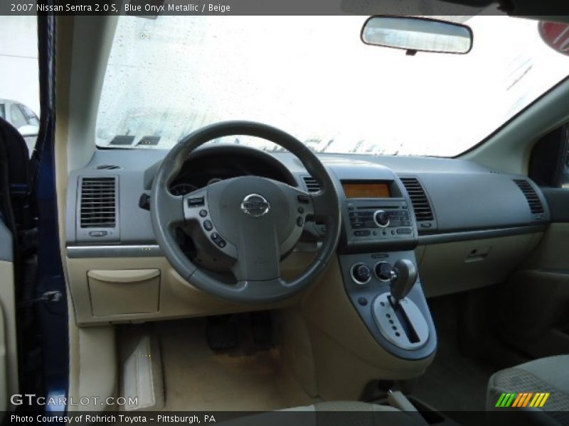 Blue Onyx Metallic / Beige 2007 Nissan Sentra 2.0 S
