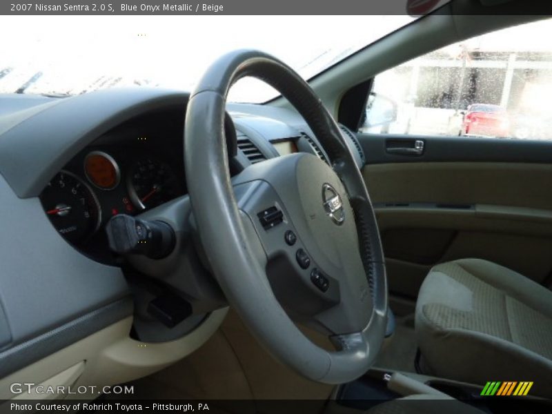 Blue Onyx Metallic / Beige 2007 Nissan Sentra 2.0 S
