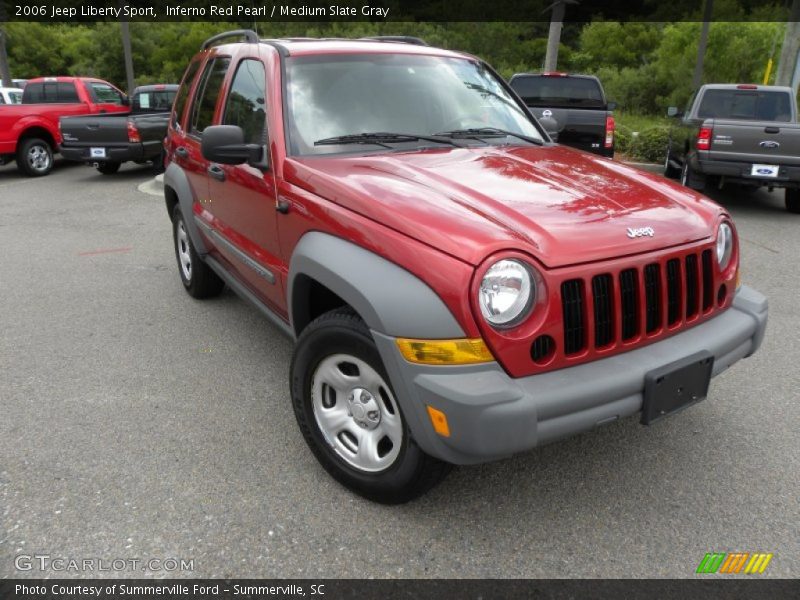 Inferno Red Pearl / Medium Slate Gray 2006 Jeep Liberty Sport