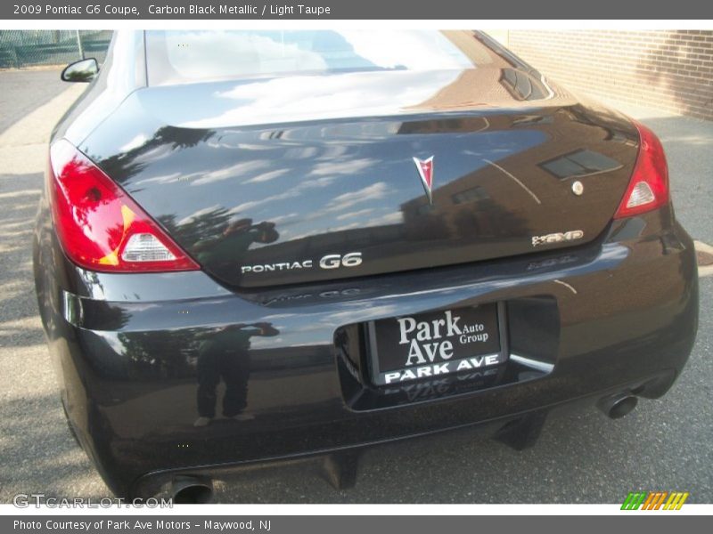 Carbon Black Metallic / Light Taupe 2009 Pontiac G6 Coupe