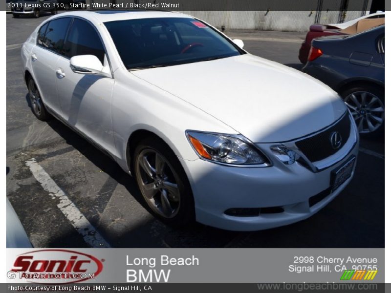 Starfire White Pearl / Black/Red Walnut 2011 Lexus GS 350