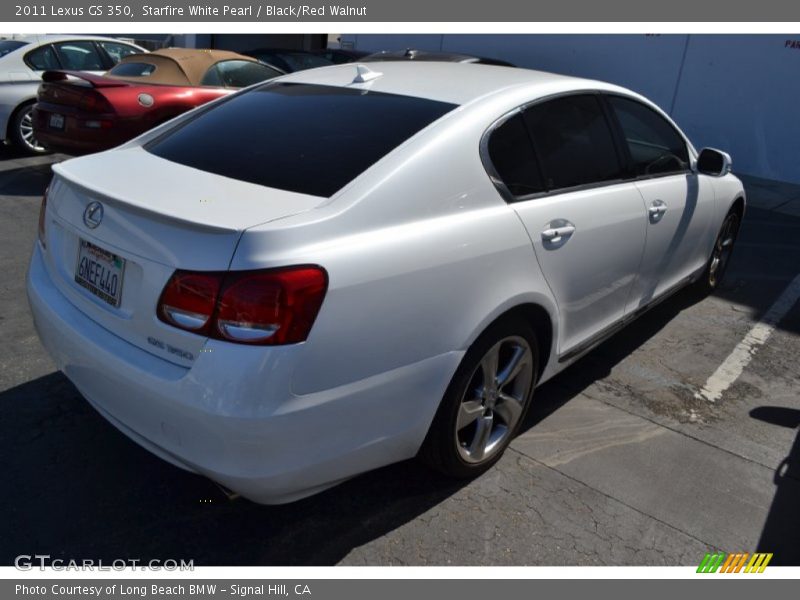 Starfire White Pearl / Black/Red Walnut 2011 Lexus GS 350