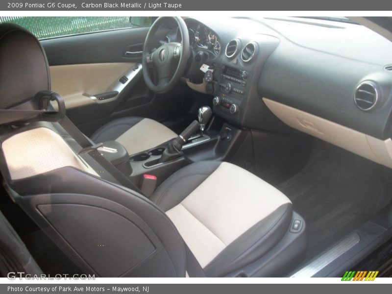 Carbon Black Metallic / Light Taupe 2009 Pontiac G6 Coupe