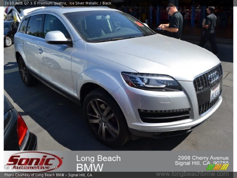 Ice Silver Metallic / Black 2010 Audi Q7 3.6 Premium quattro