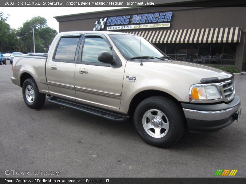 Arizona Beige Metallic / Medium Parchment Beige 2003 Ford F150 XLT SuperCrew