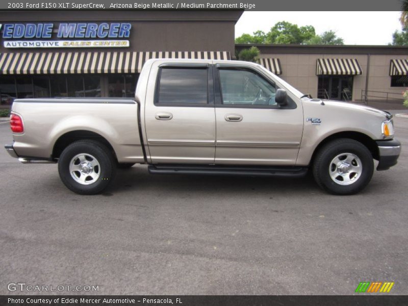 Arizona Beige Metallic / Medium Parchment Beige 2003 Ford F150 XLT SuperCrew