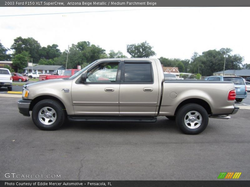 Arizona Beige Metallic / Medium Parchment Beige 2003 Ford F150 XLT SuperCrew