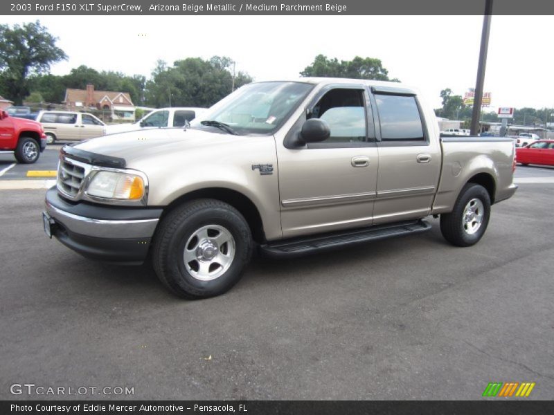 Arizona Beige Metallic / Medium Parchment Beige 2003 Ford F150 XLT SuperCrew