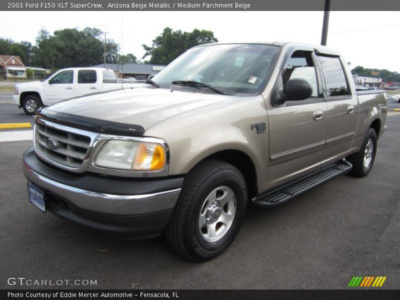 Arizona Beige Metallic / Medium Parchment Beige 2003 Ford F150 XLT SuperCrew