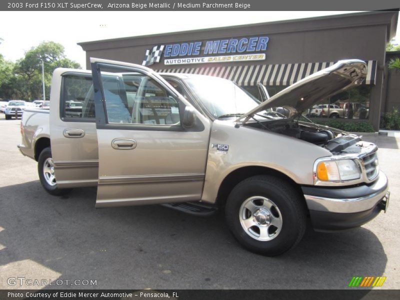 Arizona Beige Metallic / Medium Parchment Beige 2003 Ford F150 XLT SuperCrew