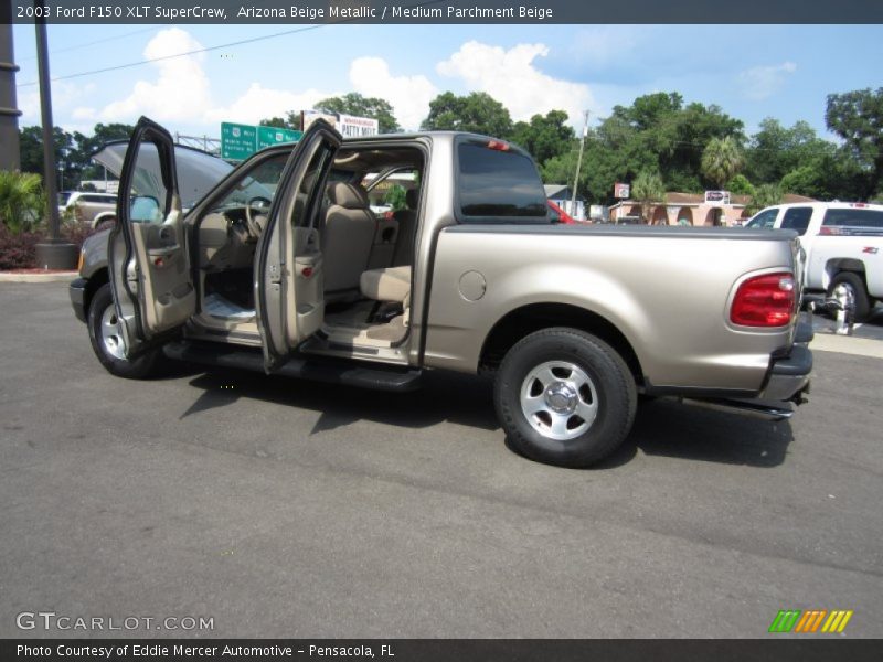 Arizona Beige Metallic / Medium Parchment Beige 2003 Ford F150 XLT SuperCrew