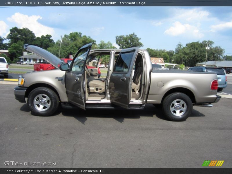 Arizona Beige Metallic / Medium Parchment Beige 2003 Ford F150 XLT SuperCrew