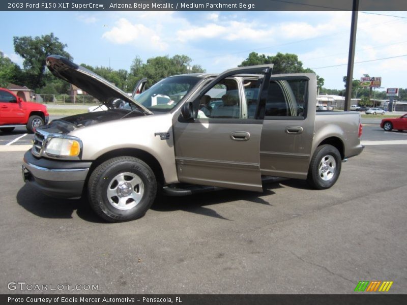 Arizona Beige Metallic / Medium Parchment Beige 2003 Ford F150 XLT SuperCrew