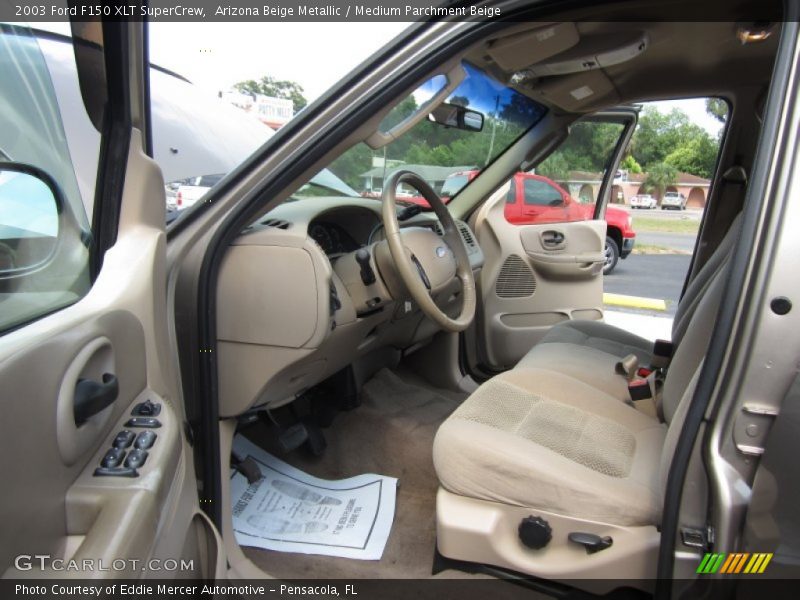 Arizona Beige Metallic / Medium Parchment Beige 2003 Ford F150 XLT SuperCrew
