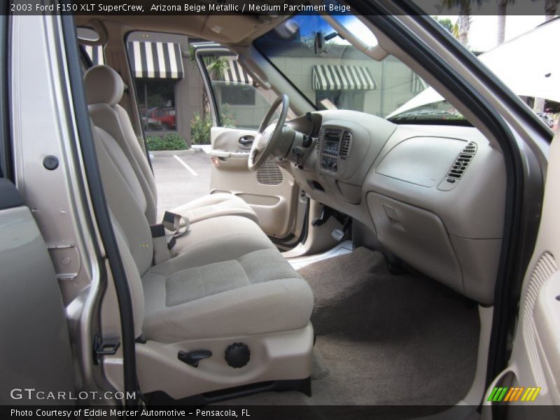 Arizona Beige Metallic / Medium Parchment Beige 2003 Ford F150 XLT SuperCrew