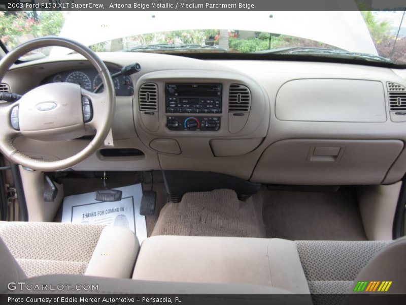 Arizona Beige Metallic / Medium Parchment Beige 2003 Ford F150 XLT SuperCrew