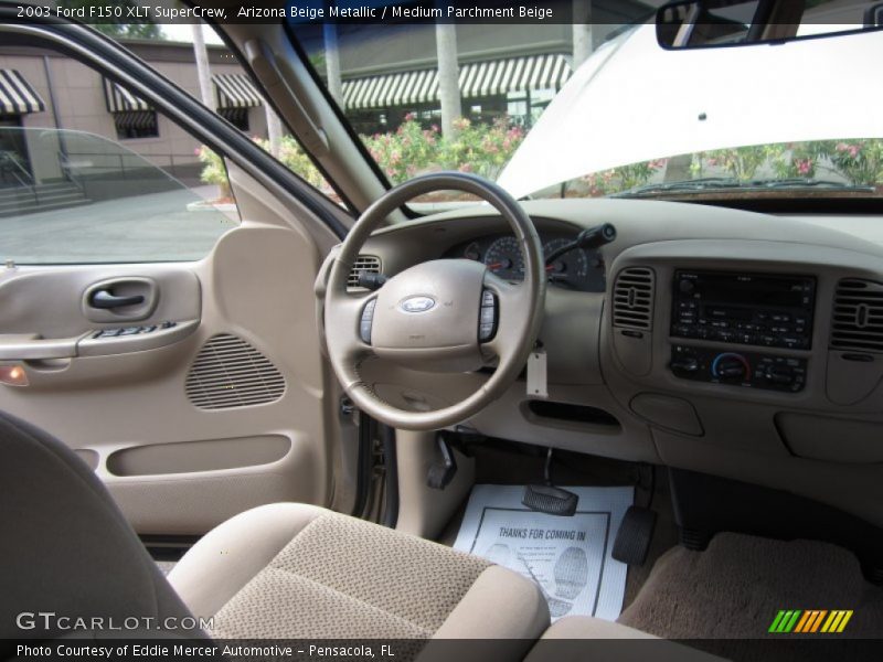 Arizona Beige Metallic / Medium Parchment Beige 2003 Ford F150 XLT SuperCrew