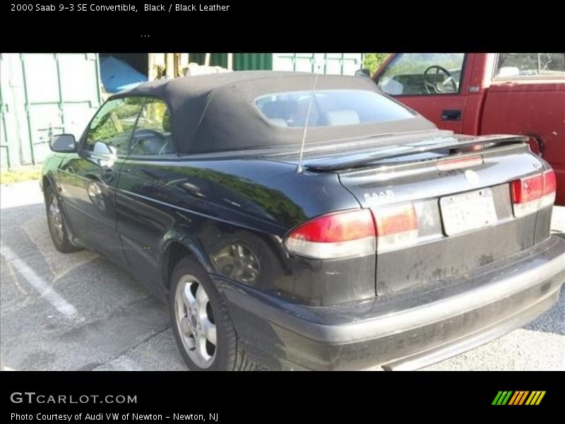 Black / Black Leather 2000 Saab 9-3 SE Convertible