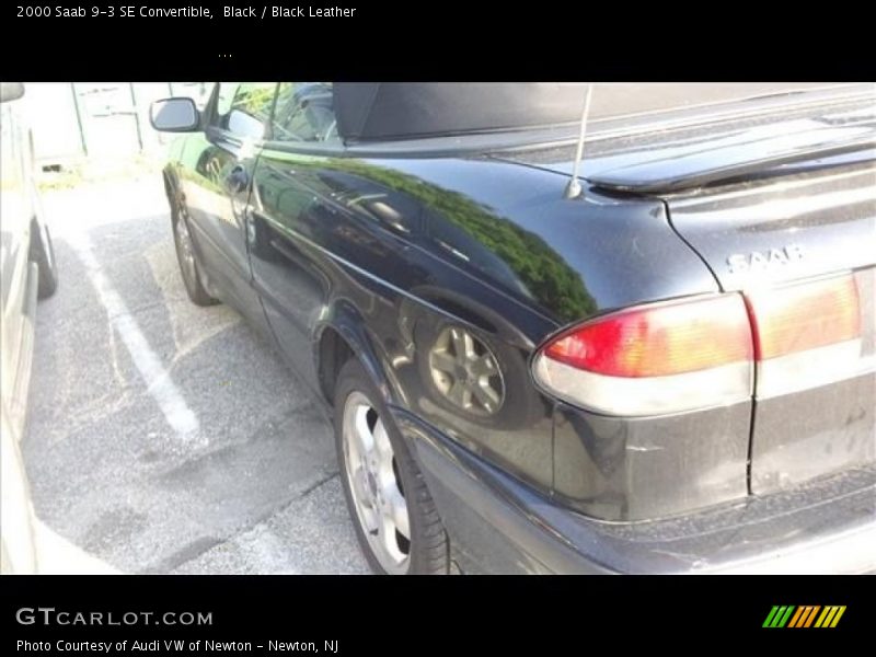 Black / Black Leather 2000 Saab 9-3 SE Convertible