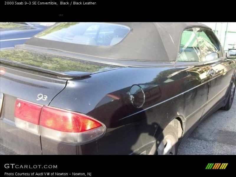 Black / Black Leather 2000 Saab 9-3 SE Convertible