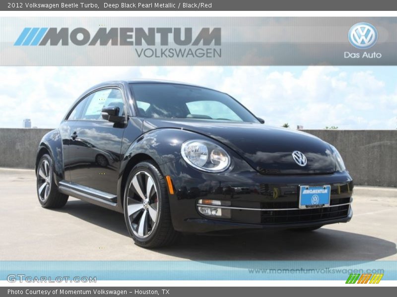 Deep Black Pearl Metallic / Black/Red 2012 Volkswagen Beetle Turbo