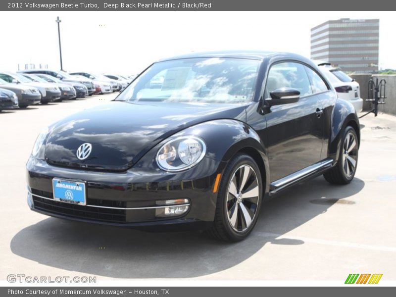 Deep Black Pearl Metallic / Black/Red 2012 Volkswagen Beetle Turbo