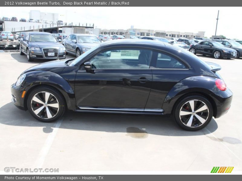 Deep Black Pearl Metallic / Black/Red 2012 Volkswagen Beetle Turbo