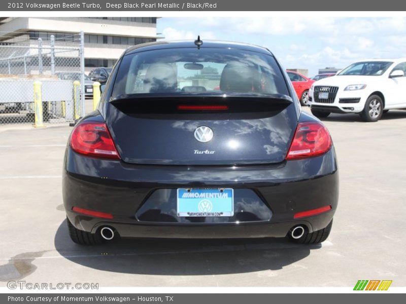 Deep Black Pearl Metallic / Black/Red 2012 Volkswagen Beetle Turbo