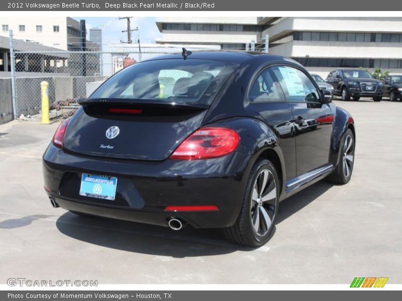 Deep Black Pearl Metallic / Black/Red 2012 Volkswagen Beetle Turbo
