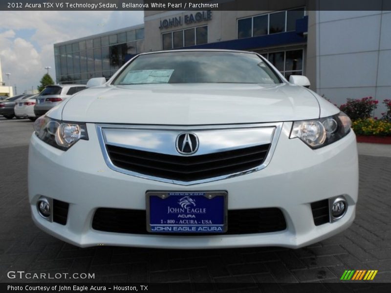 Bellanova White Pearl / Parchment 2012 Acura TSX V6 Technology Sedan