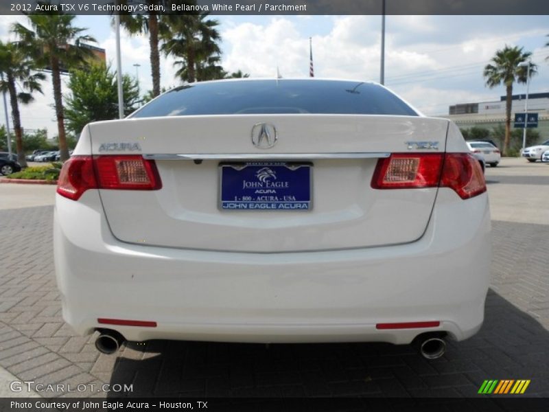 Bellanova White Pearl / Parchment 2012 Acura TSX V6 Technology Sedan