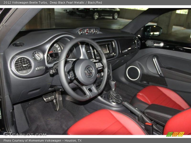 Deep Black Pearl Metallic / Black/Red 2012 Volkswagen Beetle Turbo