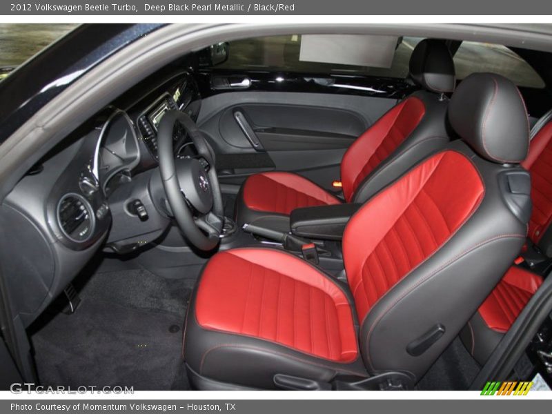 Deep Black Pearl Metallic / Black/Red 2012 Volkswagen Beetle Turbo