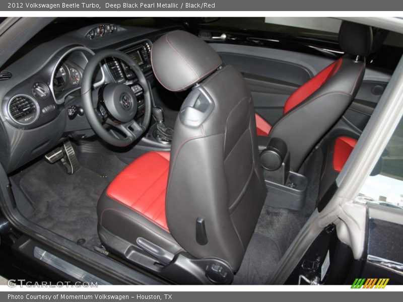 Deep Black Pearl Metallic / Black/Red 2012 Volkswagen Beetle Turbo