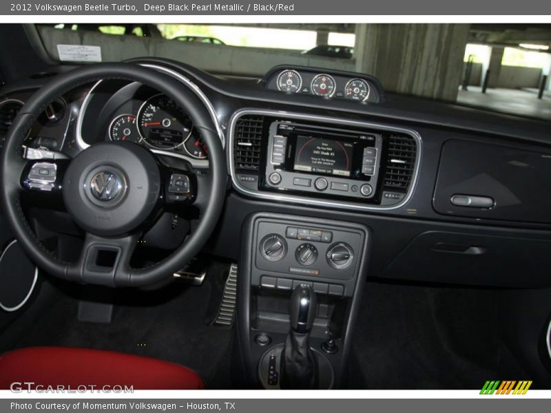 Deep Black Pearl Metallic / Black/Red 2012 Volkswagen Beetle Turbo