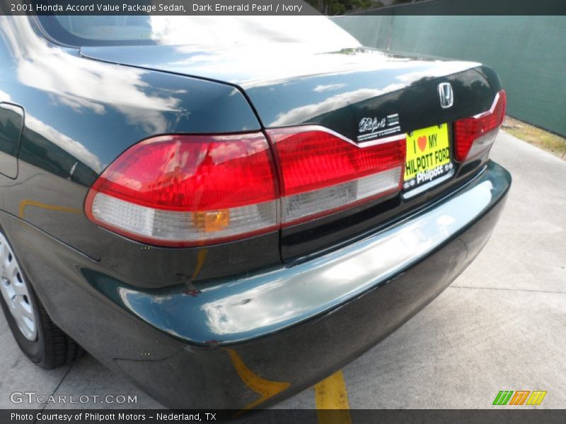 Dark Emerald Pearl / Ivory 2001 Honda Accord Value Package Sedan