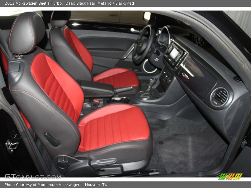 Deep Black Pearl Metallic / Black/Red 2012 Volkswagen Beetle Turbo