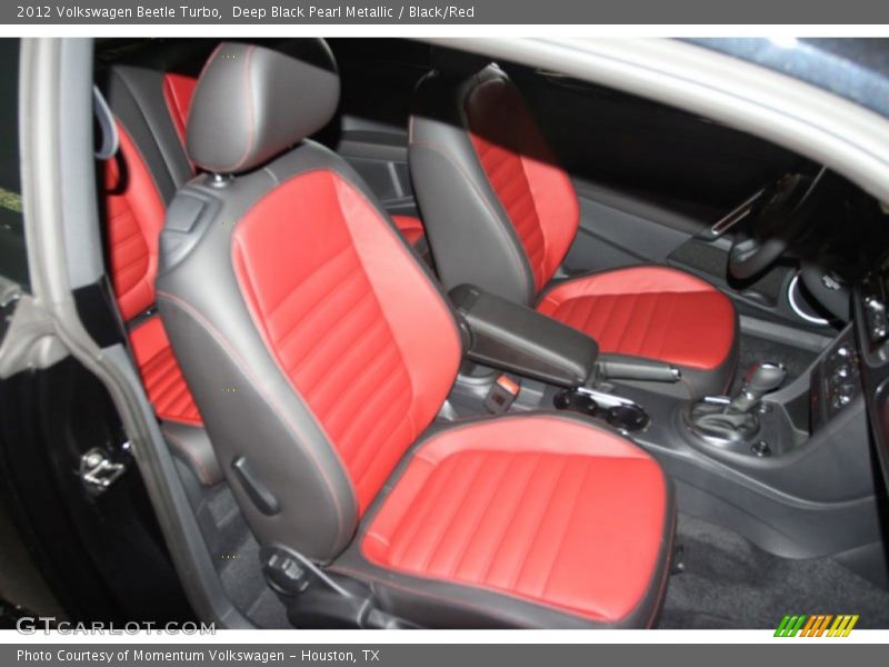 Deep Black Pearl Metallic / Black/Red 2012 Volkswagen Beetle Turbo
