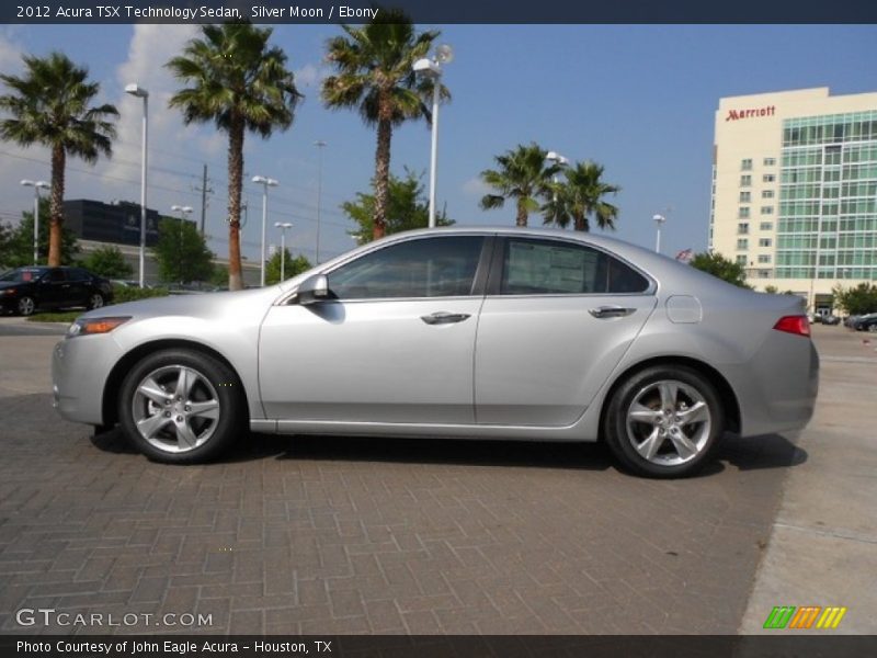 Silver Moon / Ebony 2012 Acura TSX Technology Sedan